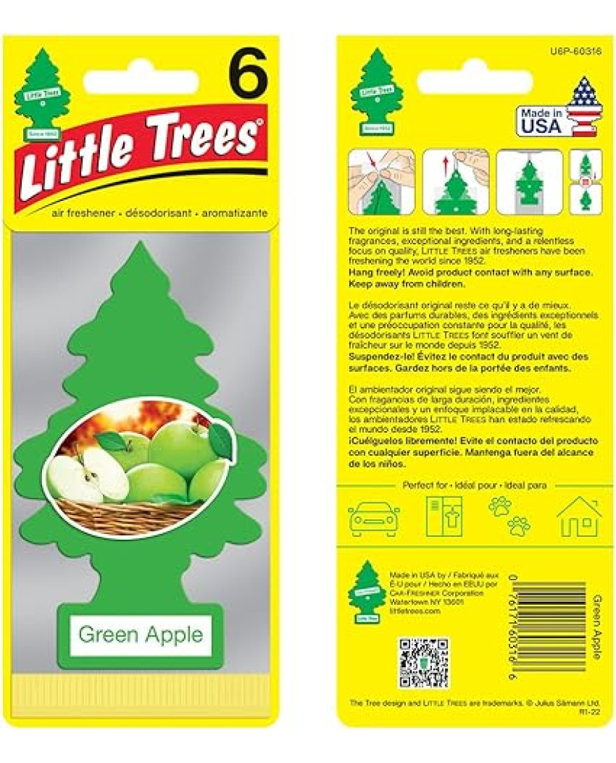 Little Trees Hanging Green Apple Paper Car Air Freshener | 10g